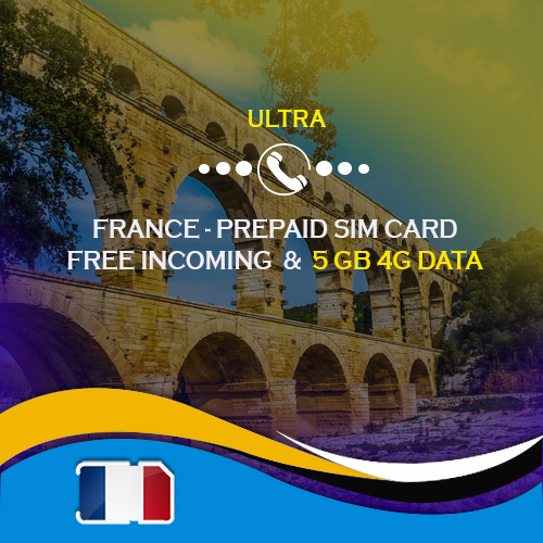 France SIM Card Plan 5gb data